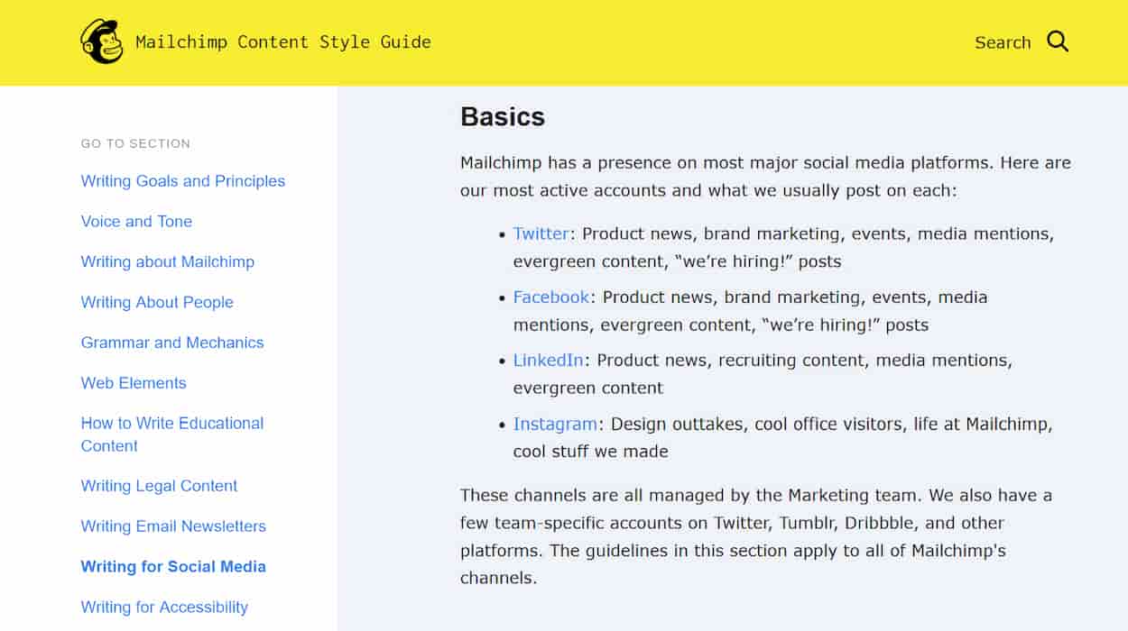 Content style guides