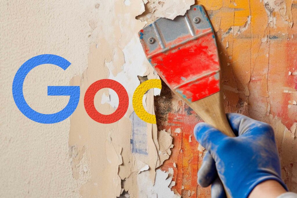 Person removing Google results using a scraper.