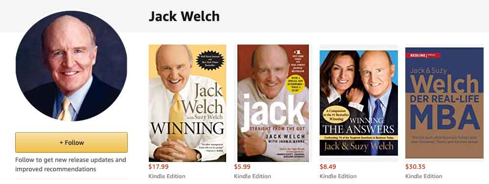 jack welch amazon author page